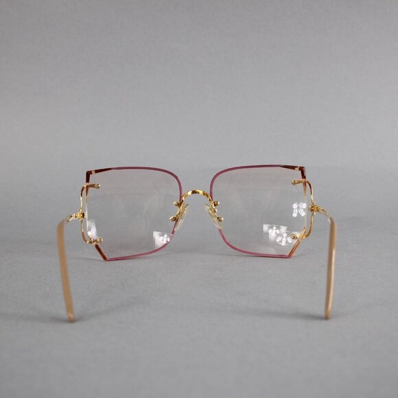 Carolina Herrera Eyeglass Frames Gold Pink Optica Wide Eyeglass Frames - Picture 9 of 12